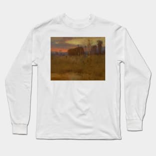 Afterglow on the Meadow by George Inness Long Sleeve T-Shirt